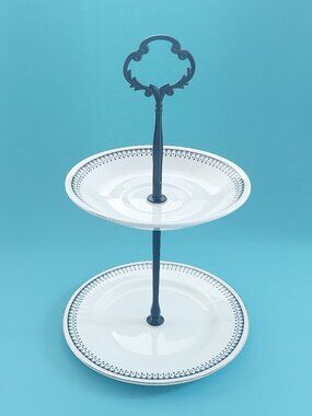 Handmade Paragon Vintage Bone China 2-Tier Cake Stand